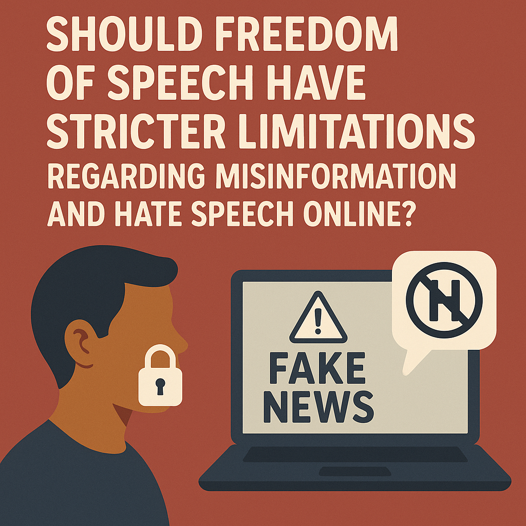 Should freedom of speech have stricter limitations Regarding misinformation and hate speech online?